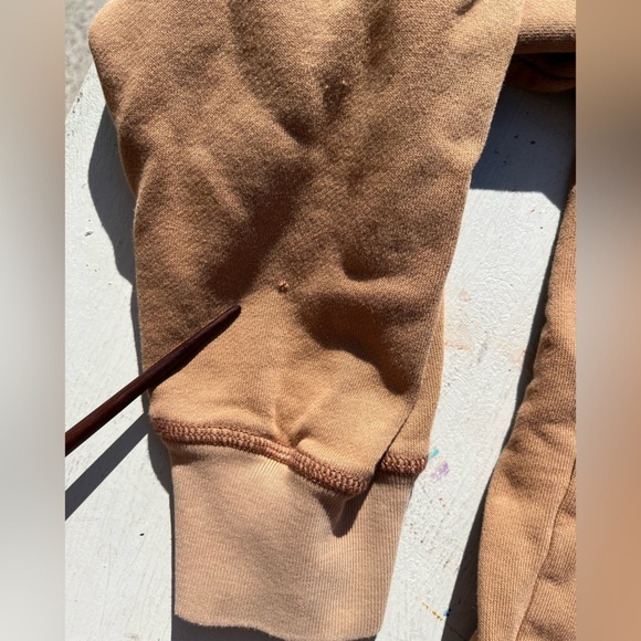 Women's American Eagle Sweatshirt Beige Spell-Out XS Casual College Preppy City - Picture 4 of 16